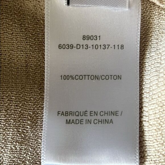 Melanie Lyne Cream Sleeveless Open Face Knit Cardigan Size M - Picture 11 of 11